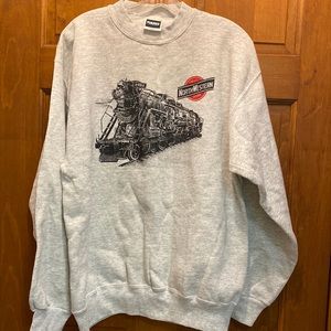 Train themed sweatshirt